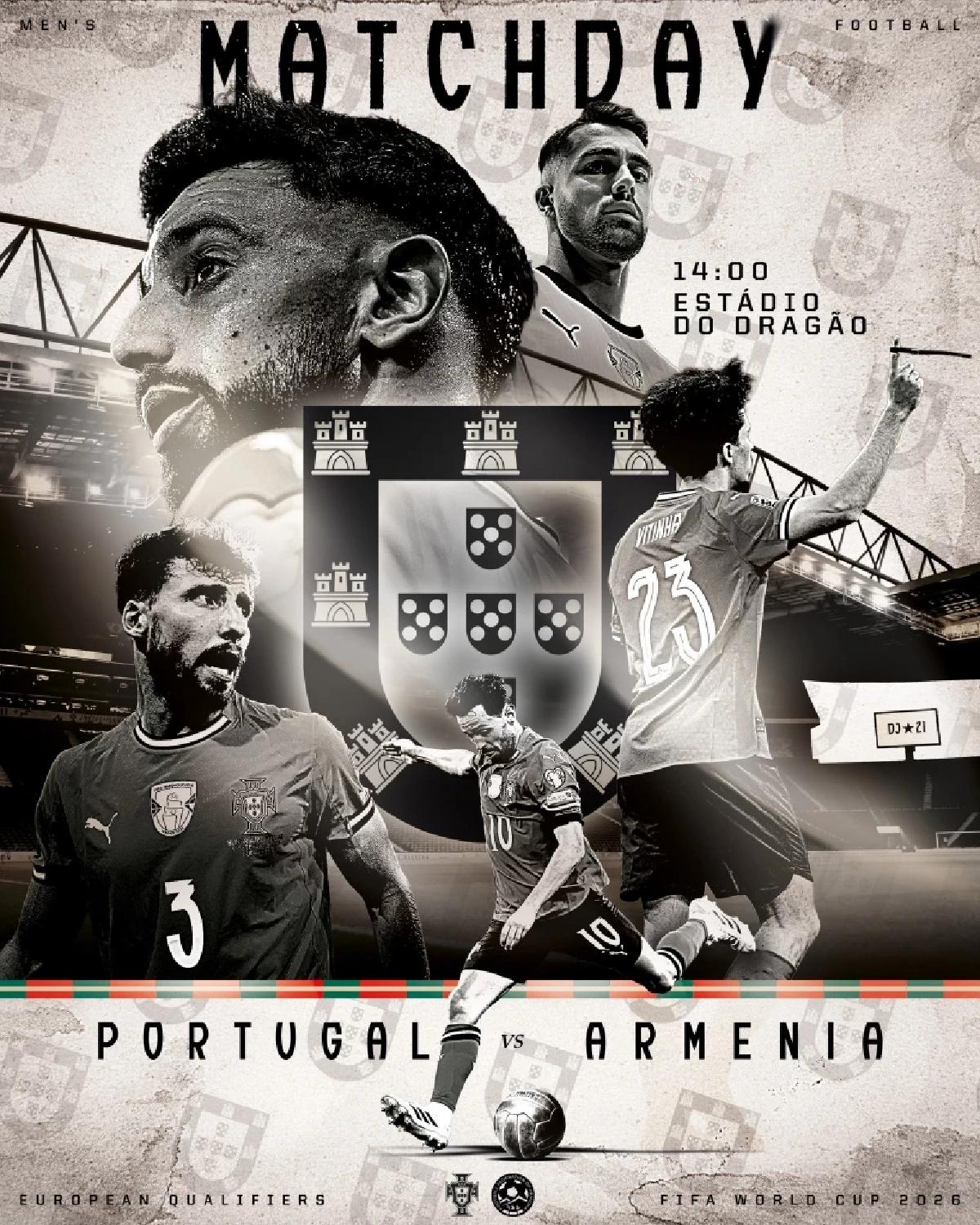 LIVE ลิงค์ดูบอลสด "โปรตุเกส พบ อาร์เมเนีย" ฟุตบอลโลก รอบคัดเลือก 21.00 น.