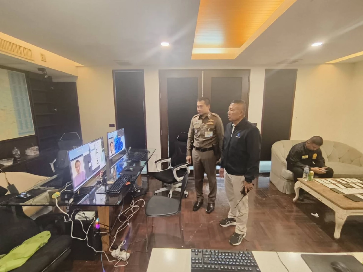 ผู้ช่วย ผบ.ตร. นำทีม บุกรังการเงินสแกมเมอร์ หนีมาจากกัมพูชา