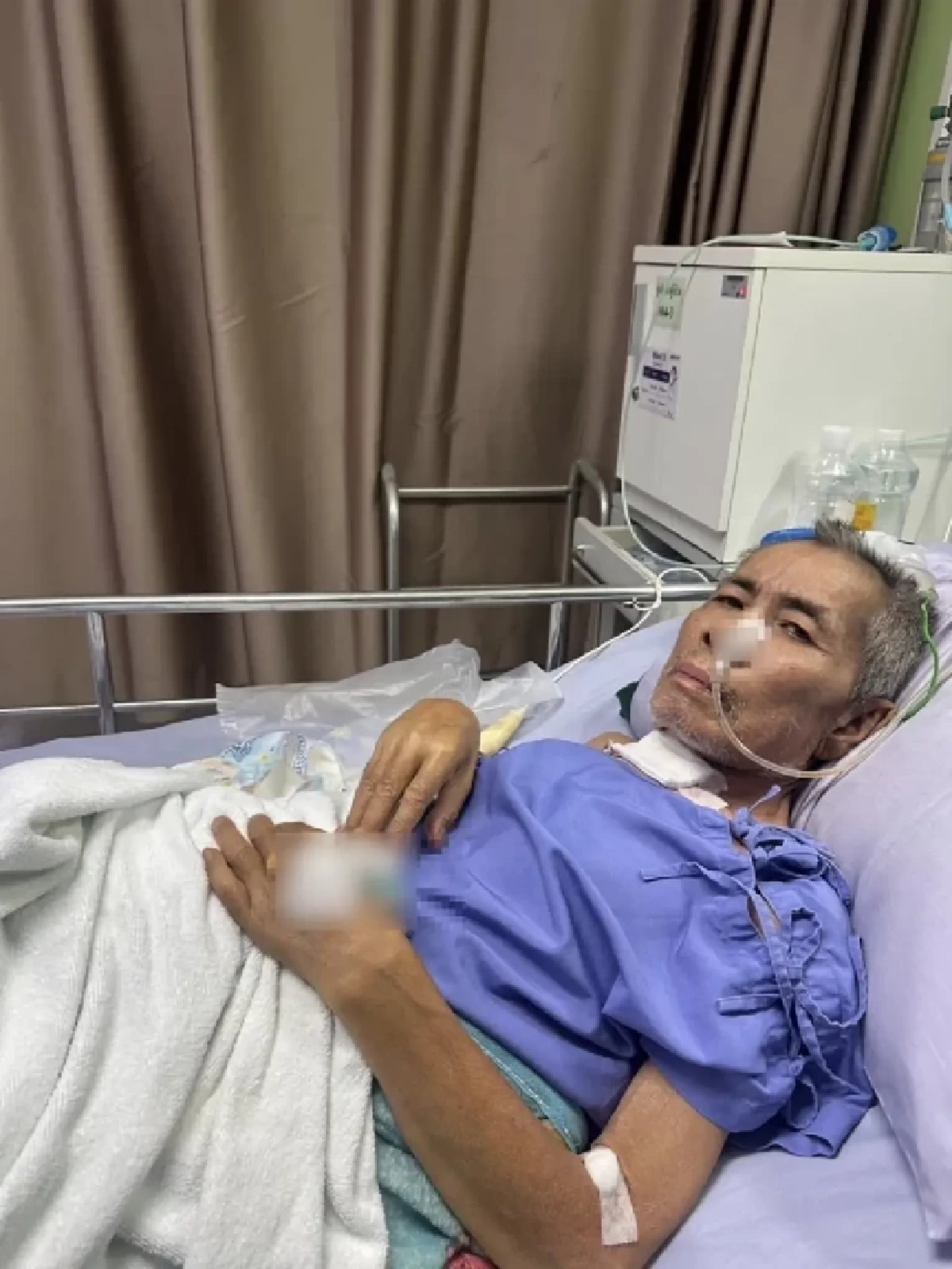 แทบจำไม่ได้! ตลกดังป่วยหนัก ถูกเจาะคอ-ไร้เสียงพูด นอนโรงพยาบาลเกือบเดือน