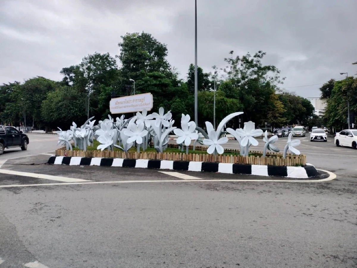 ปิดจบดราม่า! ดอกไม้ที่ถูกพ่นสเปรย์สีดำ เปลี่ยนเป็นสีขาว