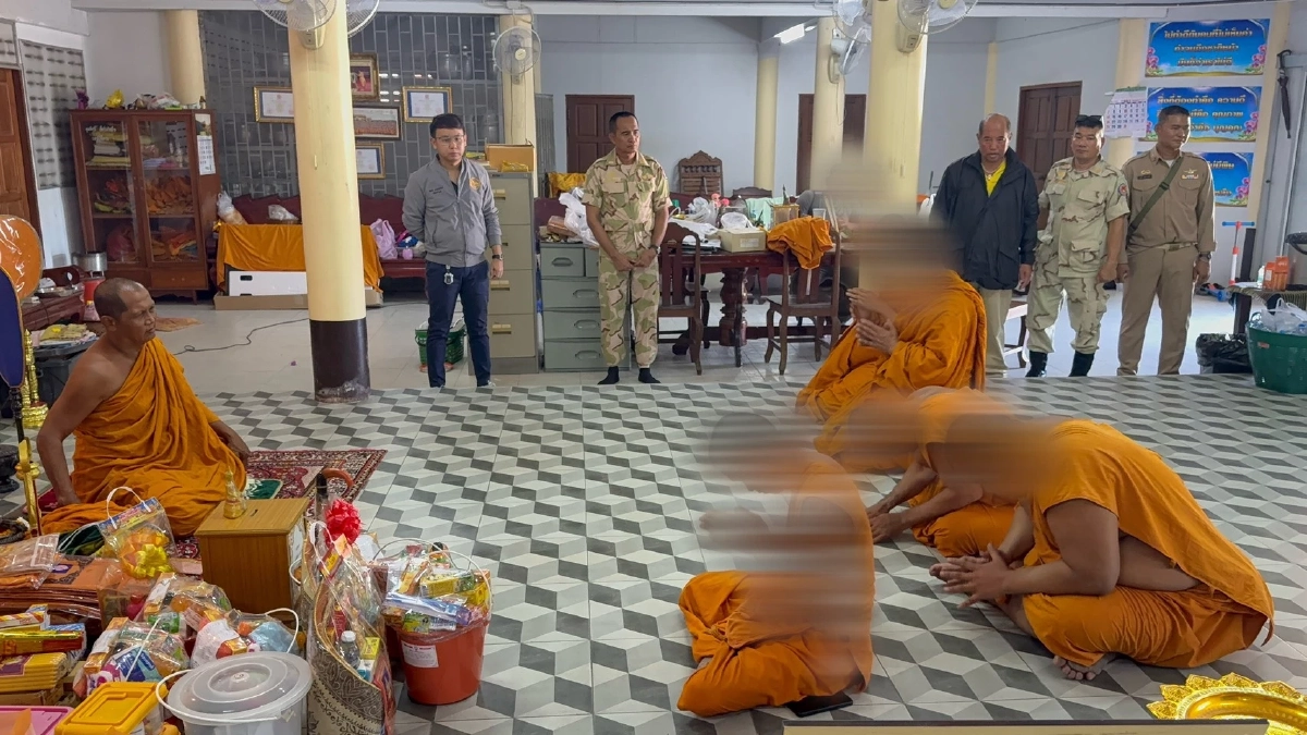 พระแสบ! ซ่อนฉี่ปลอมอังสะ 24 ชม. สุดท้ายไม่รอด เจอม่วงยกแก๊ง
