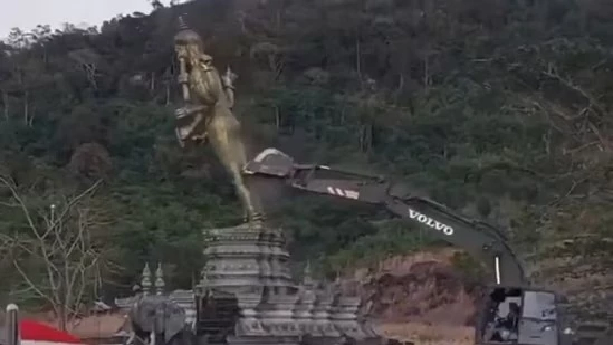 สรุปดราม่า รื้อถอน "รูปปั้นเทพเจ้า" ที่ "กัมพูชา" สร้างเพื่ออ้างสิทธิ