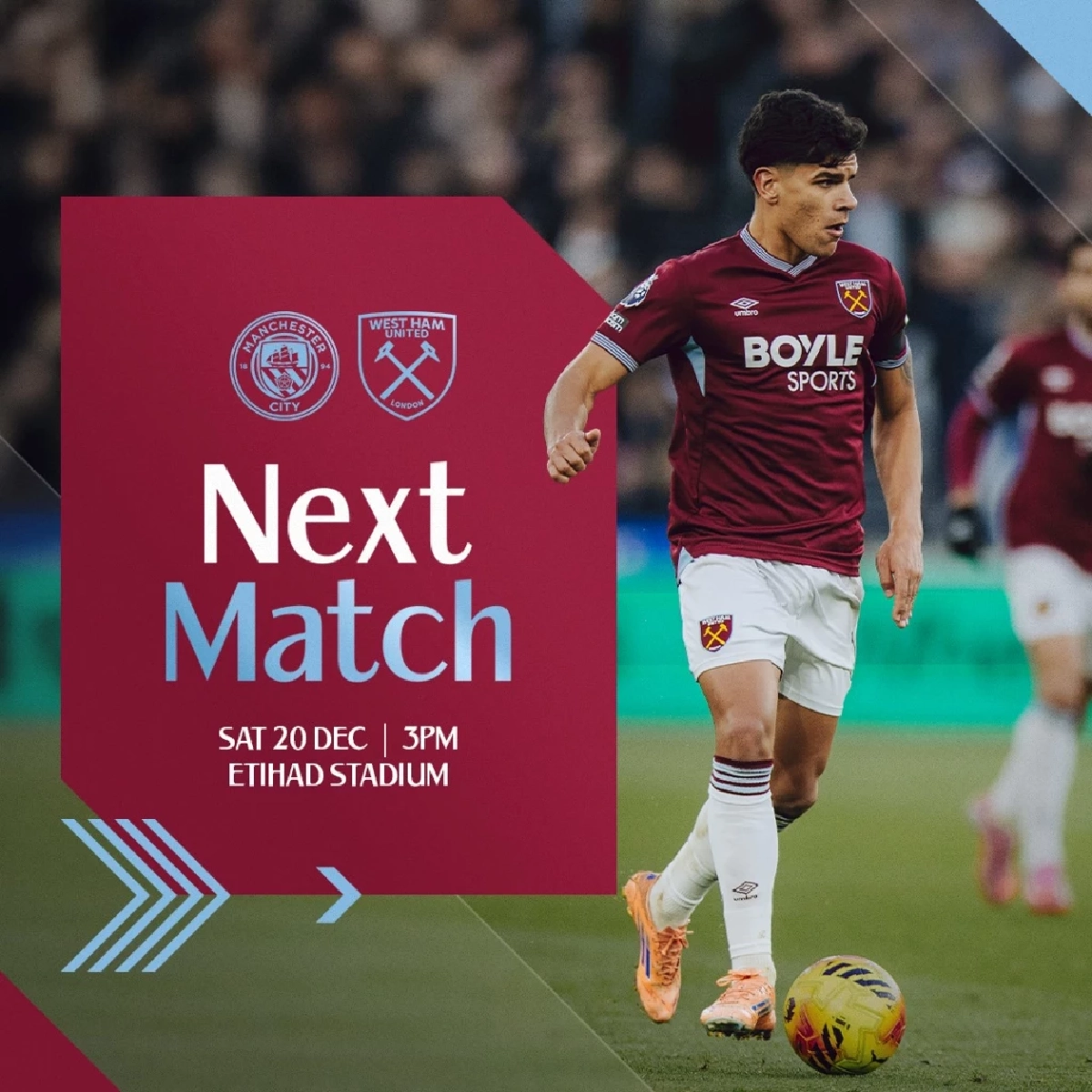 LIVE ลิงค์ดูบอลสด "แมนซิตี้ พบ เวสต์แฮม" พรีเมียร์ลีก อังกฤษ 22:00 น.