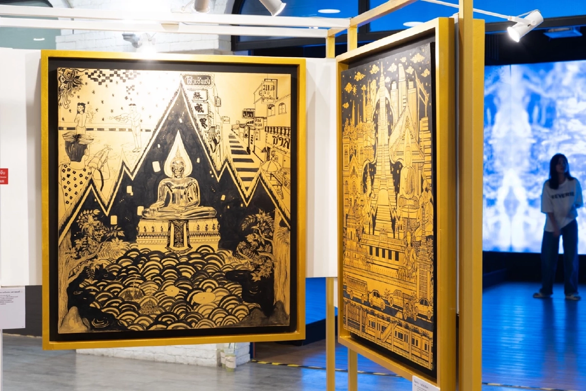 BMN เชิญชวนชื่นชมภาพวาดลายรดน้ำจากฝีมือเยาวชนไทย ณ MRT พหลโยธิน