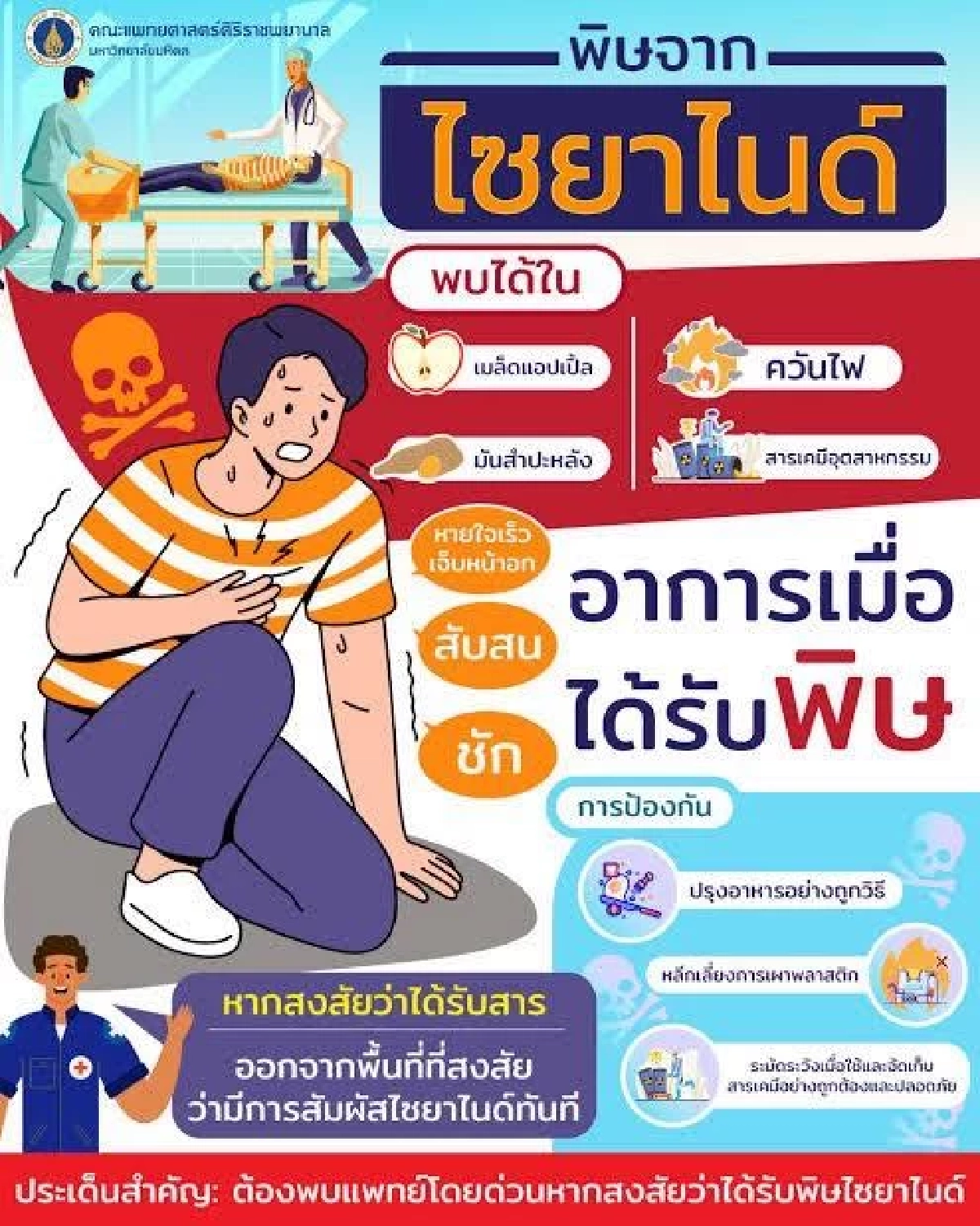 รู้จัก "ไซยาไนด์" คืออะไร อาการเมื่อได้รับพิษ นิดเดียวถึงตาย