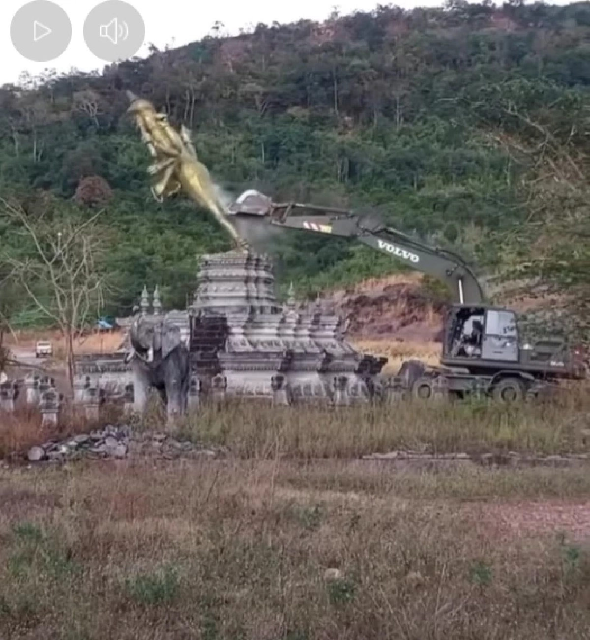 เดือดชายแดน! ชี้เหตุผล ทหารไทยรื้อ "รูปปั้นเทพฮินดู" ช่องอานม้า