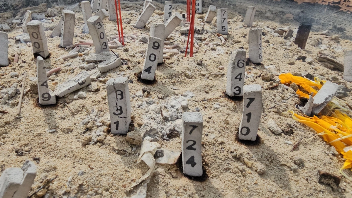 ส่องเลขธูป งานพิธีอาบน้ำมนต์ "รัตนมาลา" หลวงพ่อดุสิต วัดพระลอย