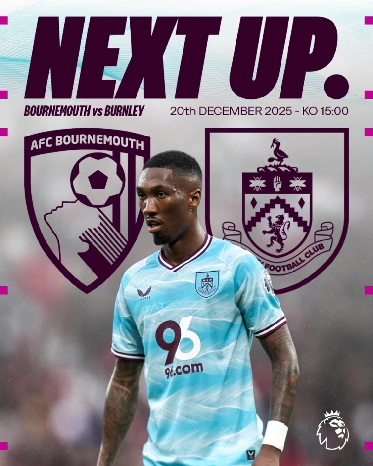 LIVE ลิงค์ดูบอลสด "บอร์นมัธ พบ เบิร์นลีย์" พรีเมียร์ลีก อังกฤษ 22:00 น.