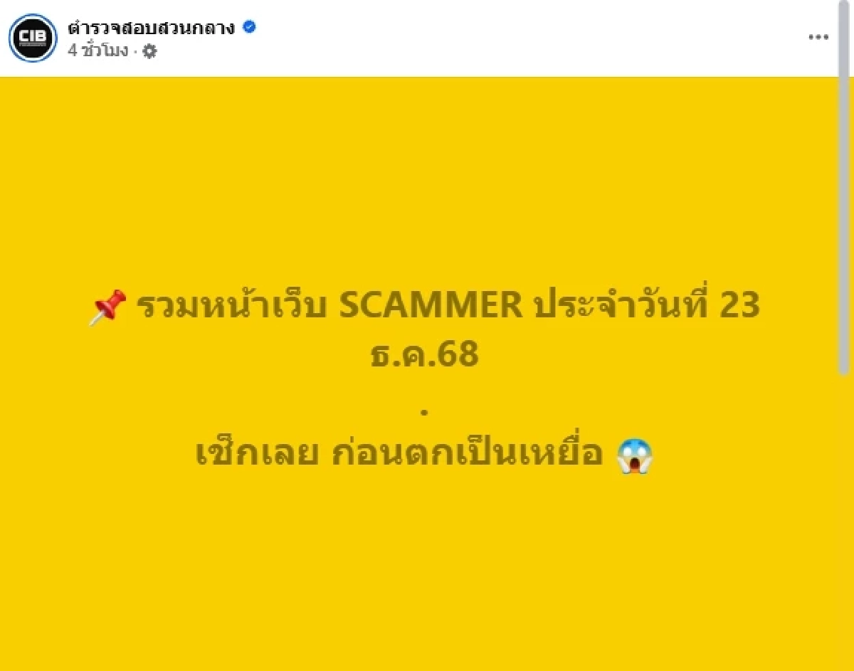 สรุปรวม หน้าเว็บ SCAMMER มีเว็บอะไรบ้าง? เช็กด่วน! ก่อนตกเป็นเหยื่อ