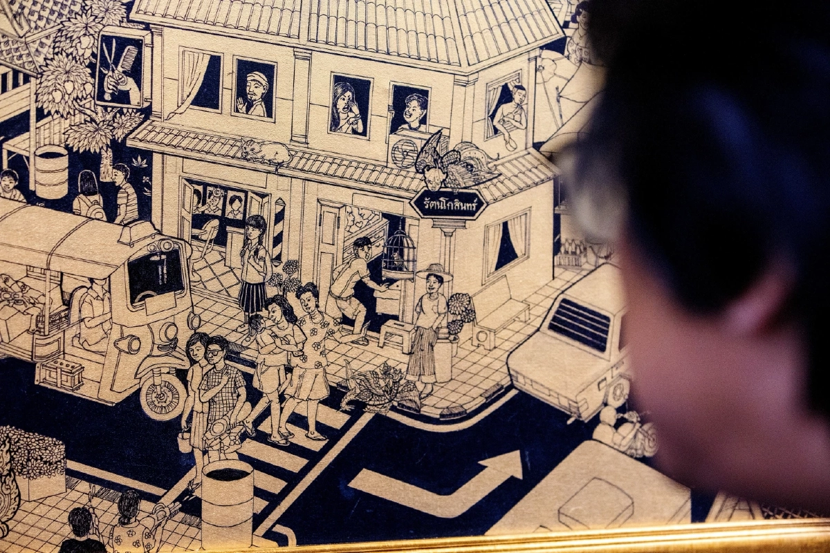 BMN เชิญชวนชื่นชมภาพวาดลายรดน้ำจากฝีมือเยาวชนไทย ณ MRT พหลโยธิน