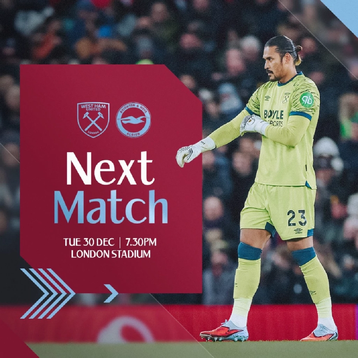 LIVE ดูบอลสดวันนี้ "เวสต์แฮม พบ ไบรท์ตัน" พรีเมียร์ลีก อังกฤษ 02:30 น.