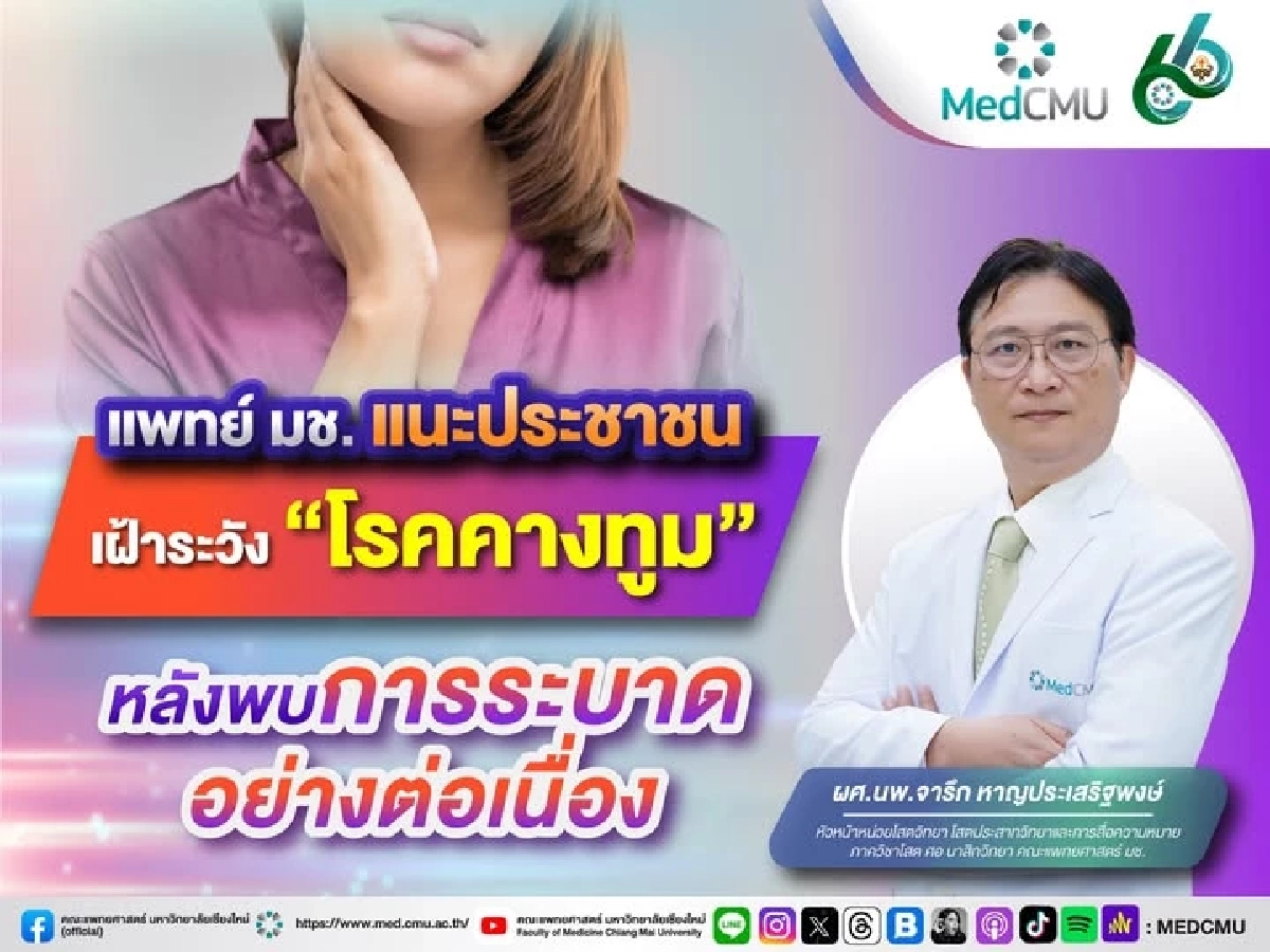 เช็กอาการ "โรคคางทูม" วิธีป้องกัน แพทย์ มช. เผย กลับมาระบาดอีกครั้ง