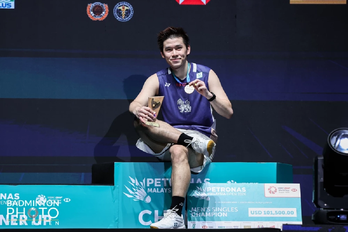 สรุปผลแบดมินตัน "วิว กุลวุฒิ" คว้าแชมป์แรกของปี มาเลเซีย โอเพ่น 2026