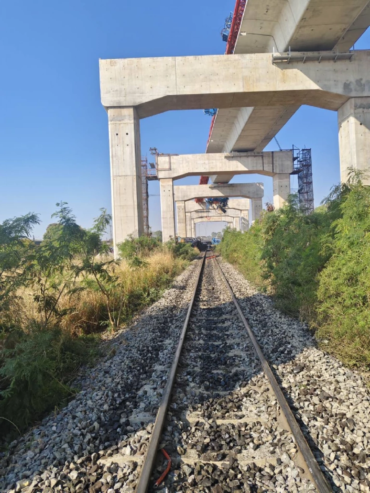 ด่วน! เครนก่อสร้างรถไฟความเร็วสูง หล่นทับรถไฟขณะแล่นผ่าน บาดเจ็บเพียบ