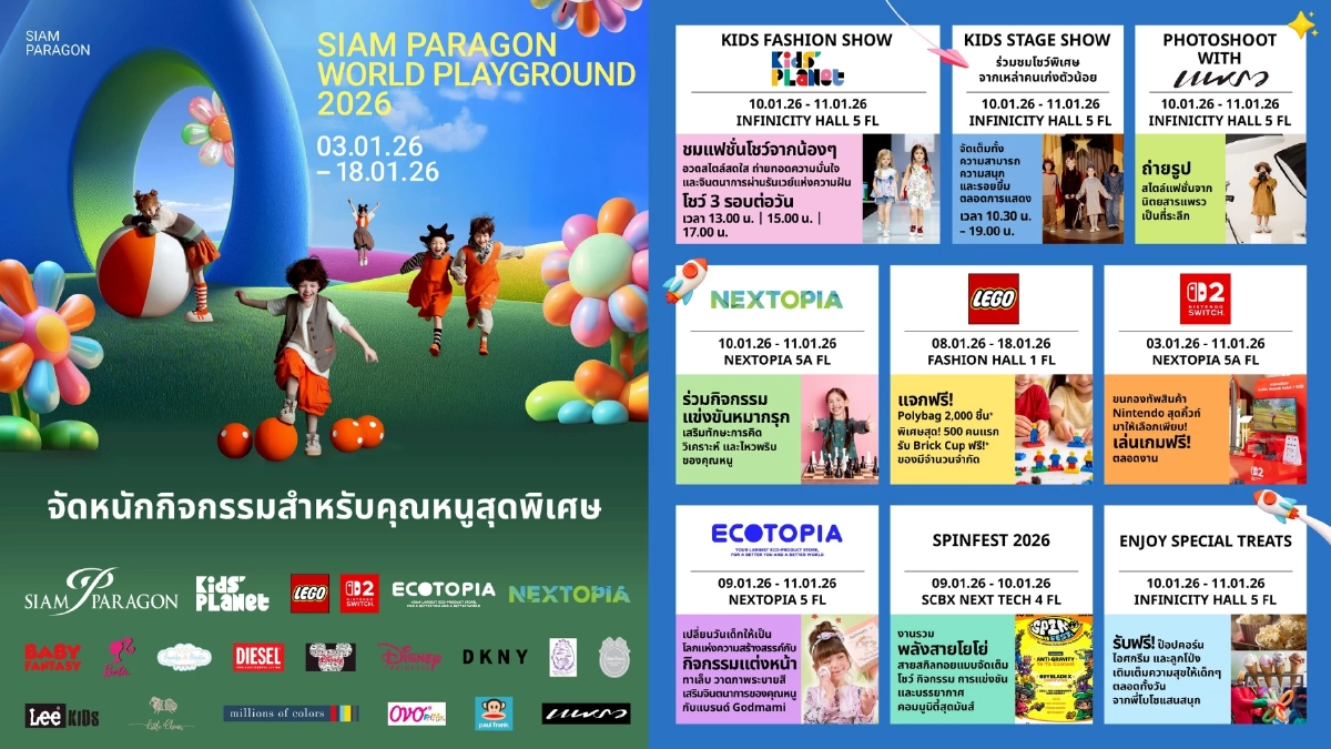 รวม 5 พิกัด! ที่เที่ยววันเด็ก ตะลุยห้างดัง ติดรถไฟฟ้า กิจกรรมแน่น-เข้าฟรี