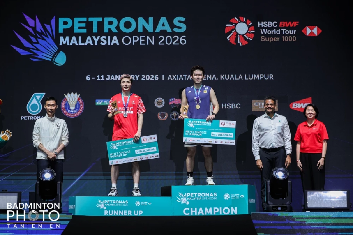 สรุปผลแบดมินตัน "วิว กุลวุฒิ" คว้าแชมป์แรกของปี มาเลเซีย โอเพ่น 2026