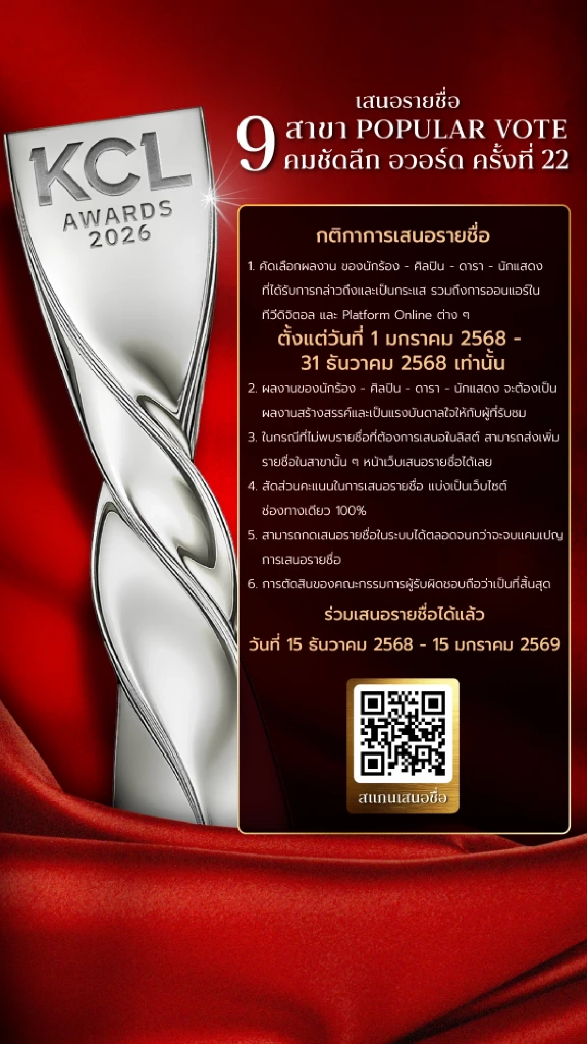 'เปิดชื่อ คนบันเทิง' วันนี้ 3 ธ.ค. TOP5 คนถูกเสนอแรง มีใครบ้าง คมชัดลึก 22