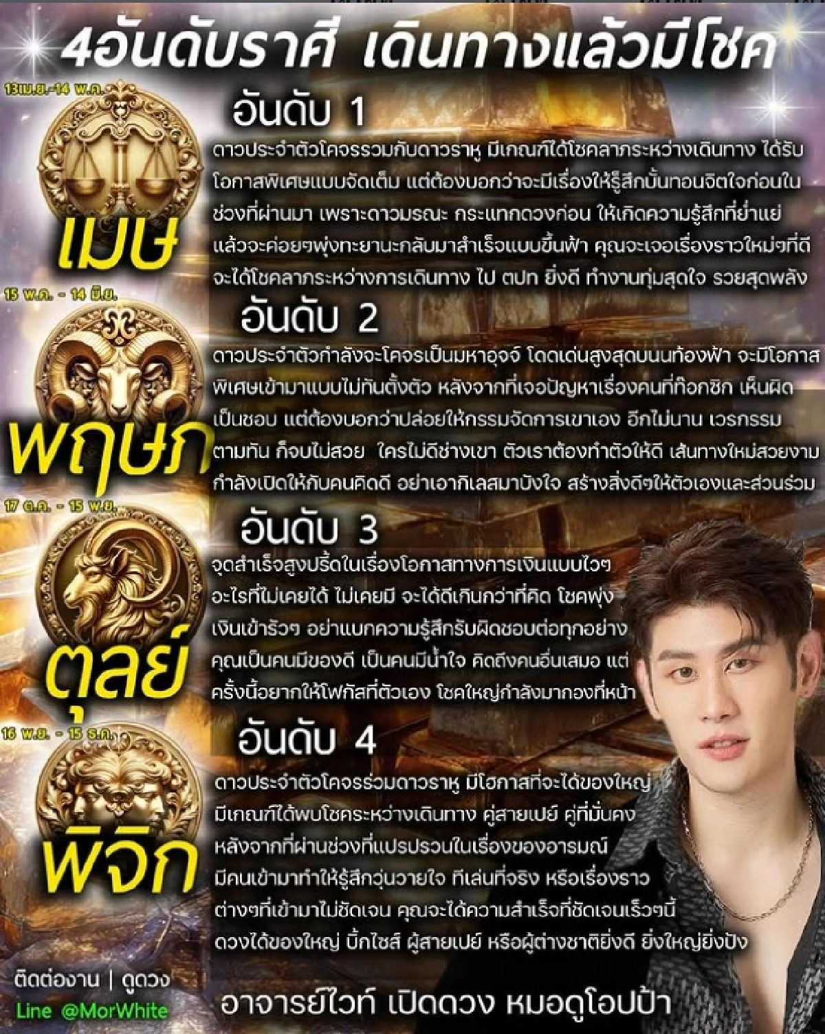 กางชะตา '4 ราศี' รวยไม่หยุด รวยไม่ไหวแล้ว ! เดินทางแล้วเฮง ได้ของใหญ่ บิ๊กไซส์