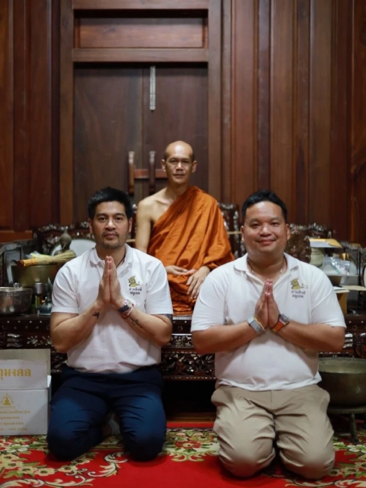 เลขชัดมาก! ส่องเลขขันน้ำมนต์ "ต๊อด ปิติ ภิรมย์ภักดี" บวงสรวงทำบุญชุดใหญ่