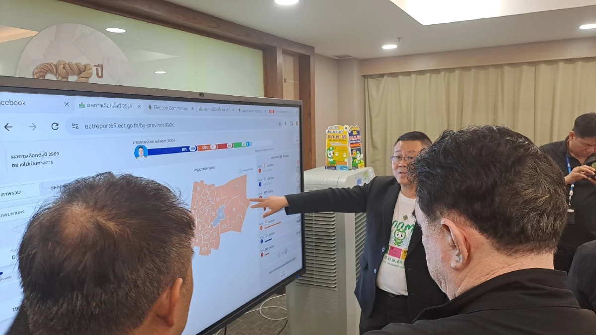"ประธาน กกต." เกาะติดผลนับคะแนนทั่วประเทศ ระบบล่าช้า เพราะฝนตกหนัก