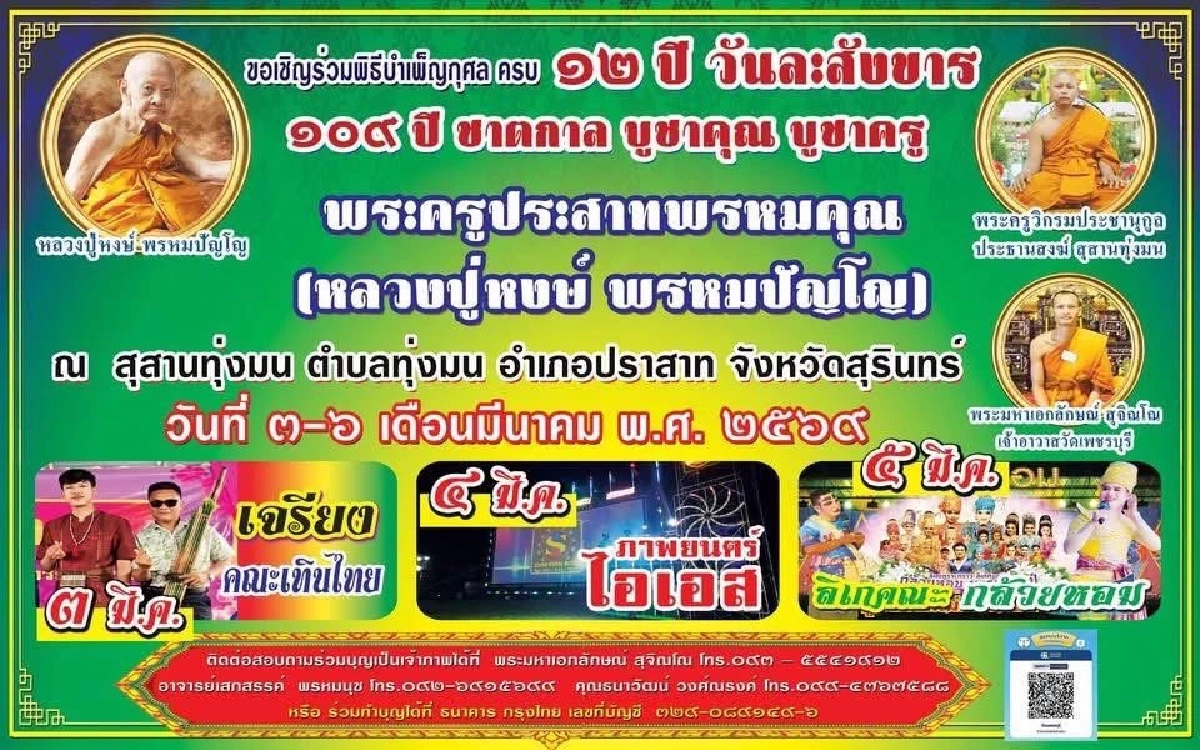 เลขเด็ด ‘หลวงปู่หงษ์ พรหมปัญโญ’ เปิดตำนานรำลึก 109 ปีชาตกาล 