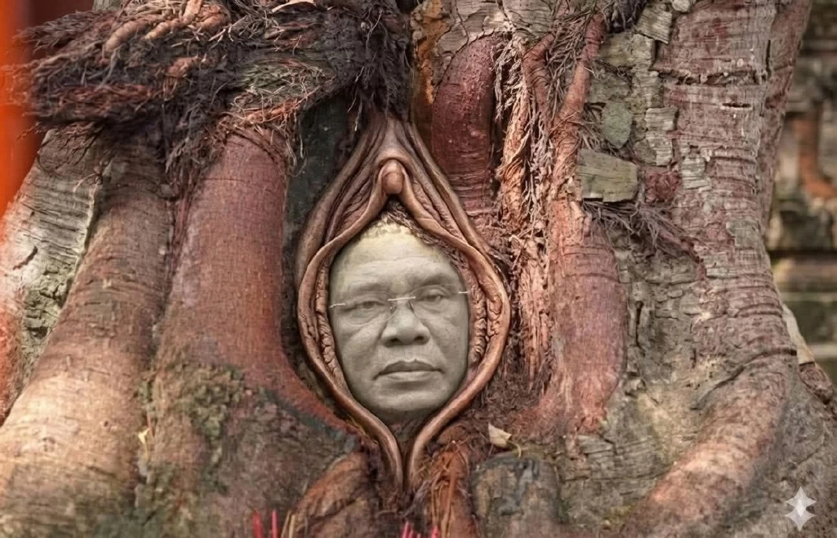 "ฮุนเซน" ควันออกหูโดนแกงตัดต่อหน้าใส่รากไม้เหมือน "โยนี"