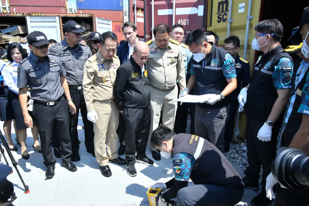 บุกแหลมฉบัง! อายัดขยะอิเล็กทรอนิกส์ 18 ตู้ สำแดงเท็จนำเข้าจากเฮติ-สหรัฐฯ