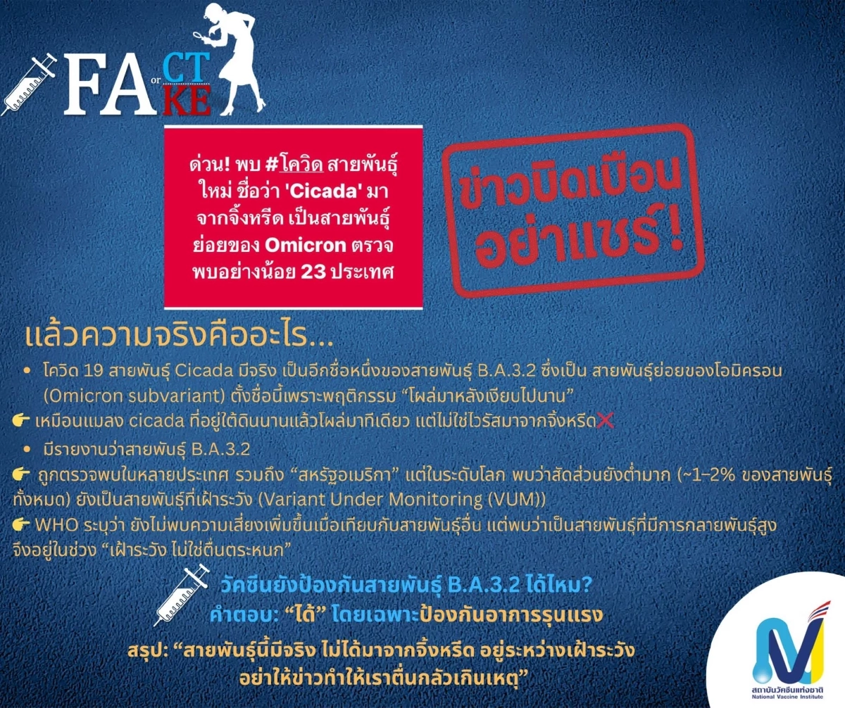 เคลียร์ชัด! โควิด Cicada ไม่ได้มาจากจิ้งหรีด เผยที่มาชื่อสุดแปลก