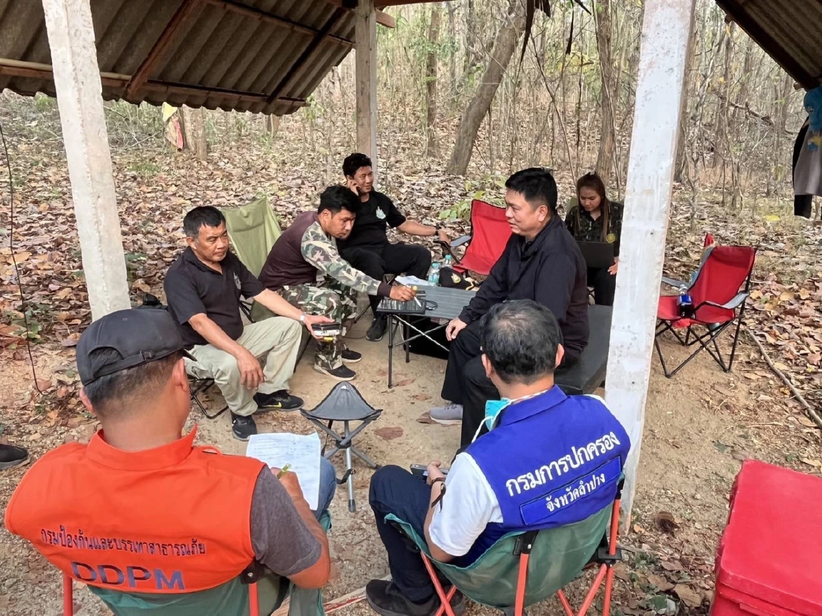 ลำปางอ่วม! ไฟป่า 'แม่ยางอ่าง' ลามหนักเผาวอดหลายวัน จนท. เฝ้าระวังเข้ม