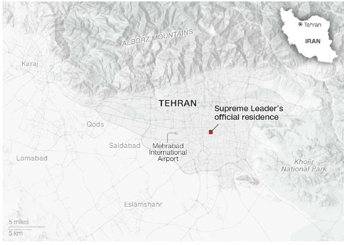ถล่ม "เบย์ต-เอ ราห์บารี" ที่อยู่ผู้นำสูงสุดอิหร่าน สถานะ "คาเมเนอี" ยังเป็นปริศนา