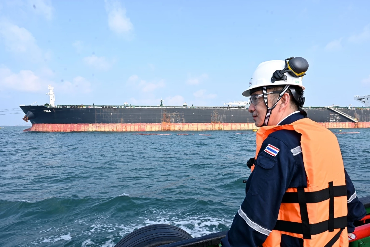 บางจากฯ แจ้งข่าวดี เรือขนส่งน้ำมันดิบ ถึงท่าเรือโรงกลั่นน้ำมัน ศรีราชา แล้ว