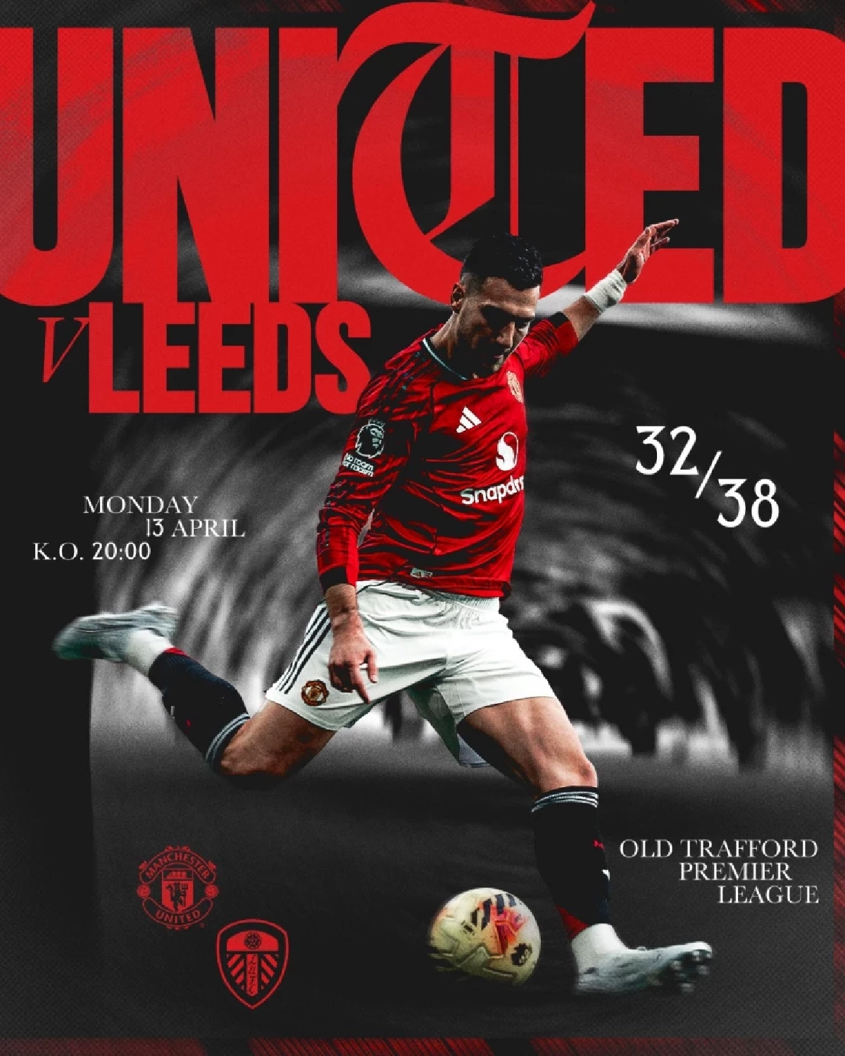 LIVE ลิงค์ดูบอลสด "แมนยู พบ ลีดส์ ยูไนเต็ด" พรีเมียร์ลีก อังกฤษ 02.00 น.