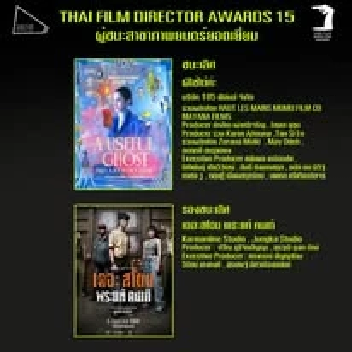 สรุปผลรางวัล 'ผู้กำกับไทย ครั้งที่ 15' เปิดลิสต์ผู้ชนะครบทุกสาขา