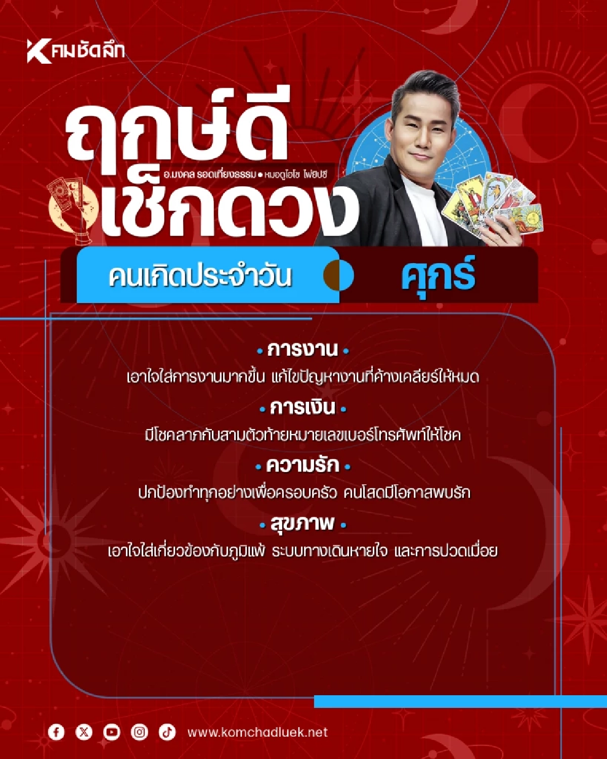 "เช็คดวงวันนี้" 17 เม.ย. 69 ศุกร์มหาเฮง! เปิดทางรับโชคลาภก้อนใหญ่