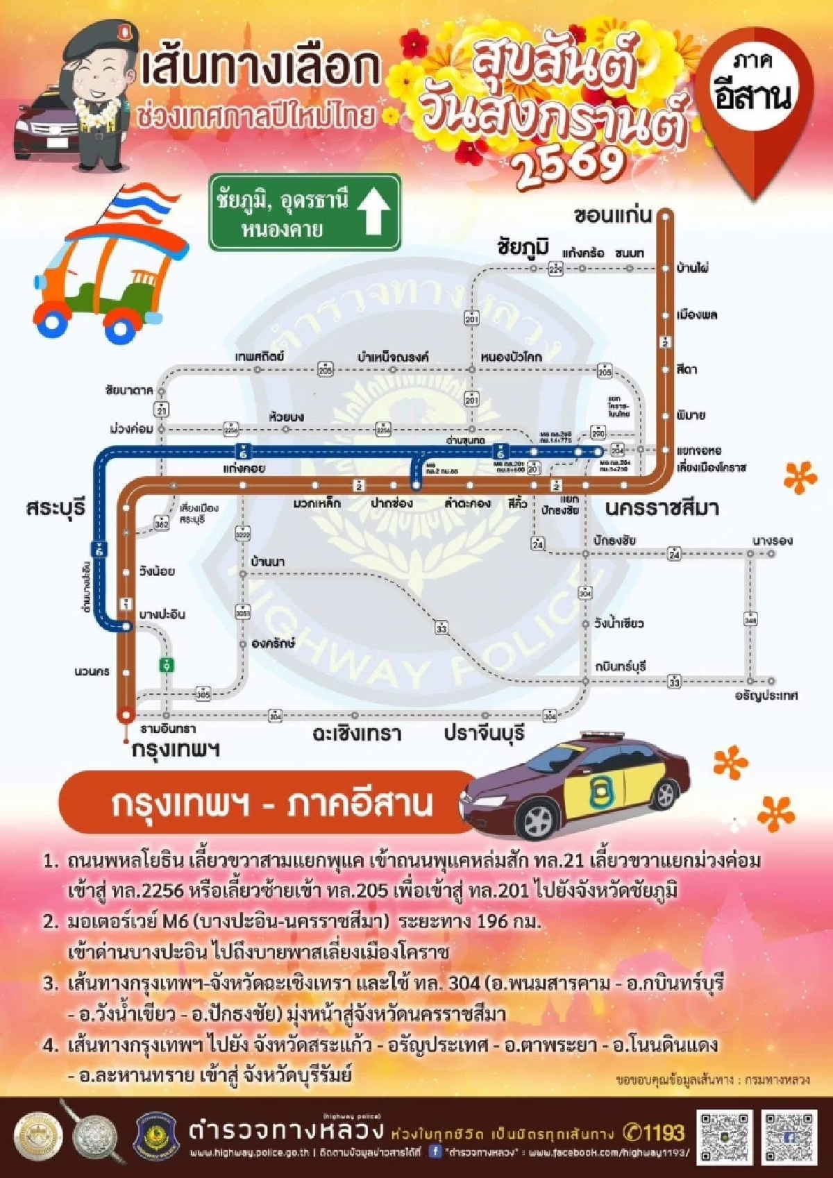 "สงกรานต์" เปิดพิกัด 4 เส้นทาง เลี่ยงรถติด ใครอยากถึงบ้านไว รีบเช็กพิกัด
