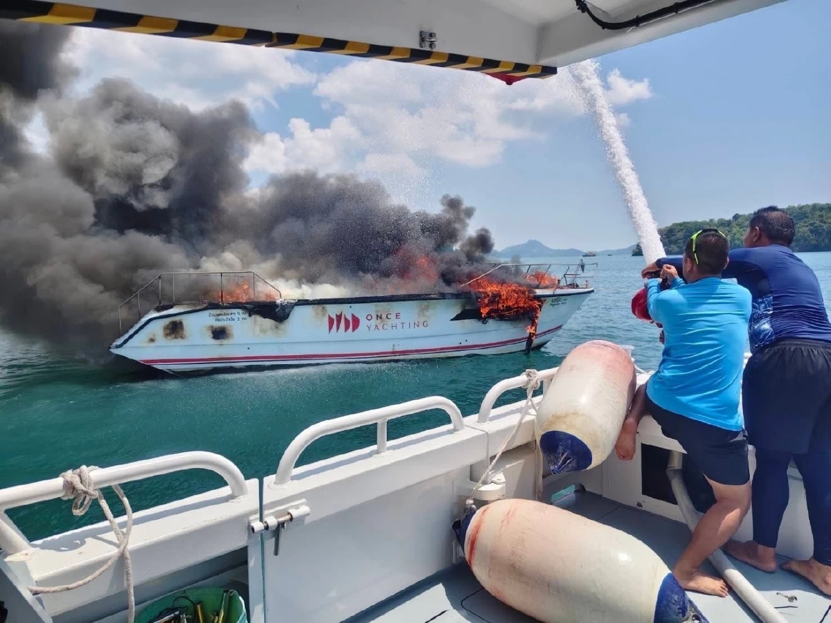 พบแล้ว! ร่างไกด์หนุ่ม เหตุไฟไหม้เรือสปีดโบ๊ท ที่ภูเก็ต