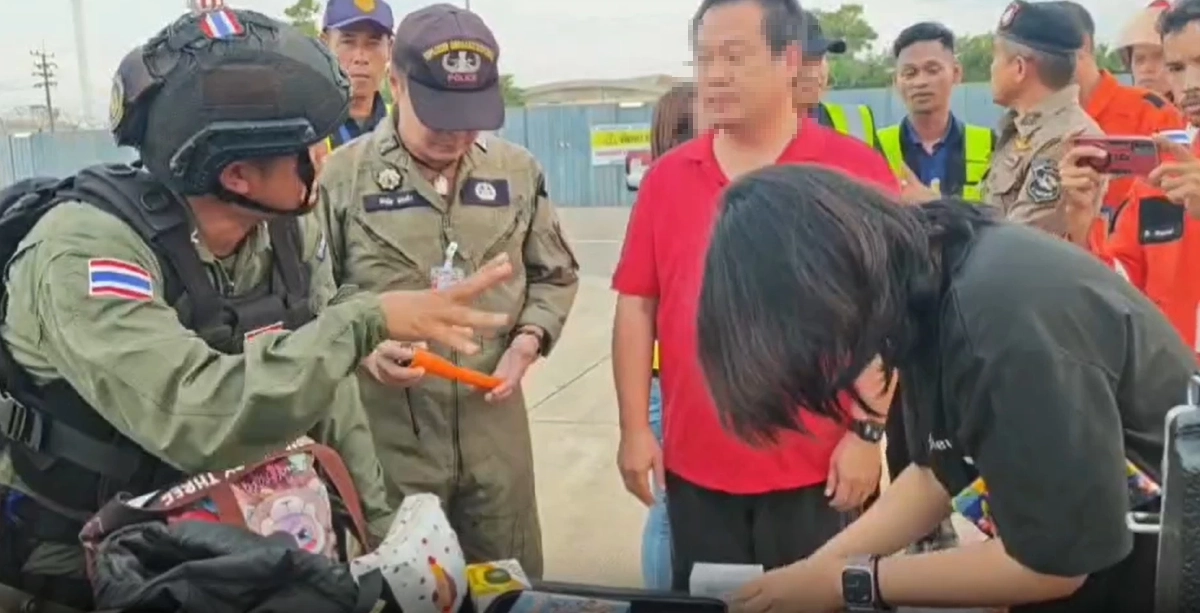 แตกตื่นทั้งลำ ผัวเมียพลั้งพูด “ระวังระเบิด” ป่วนสนามบินกระบี่ EOD ค้นเครียด 5 ชม.