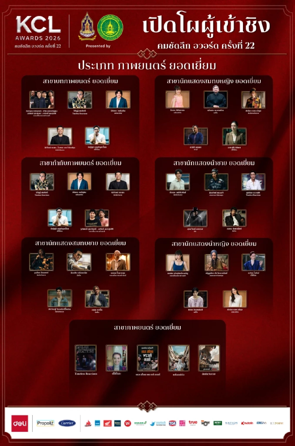 Live ลิงค์ชมสด "คมชัดลึกอวอร์ด" ครั้งที่ 22 KCL AWARDS 2026