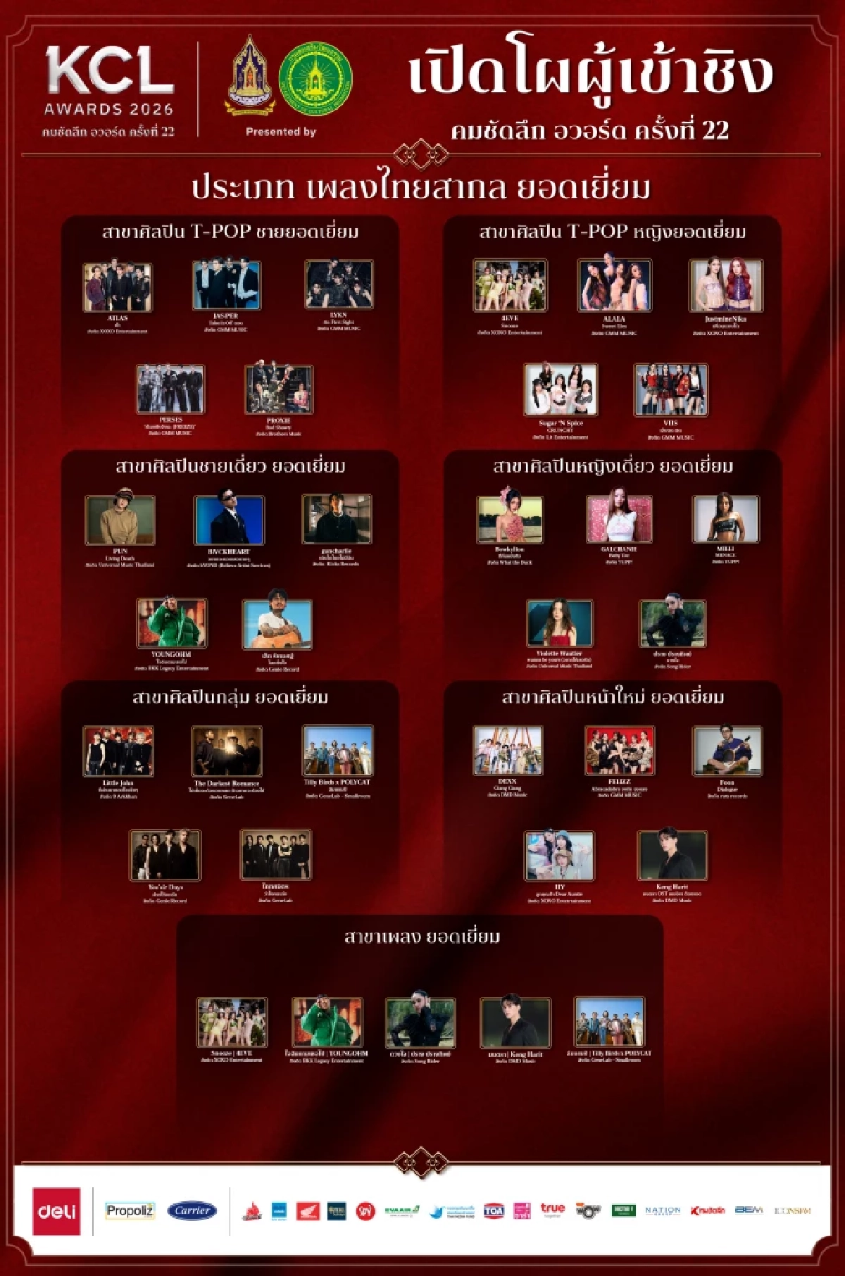 Live ลิงค์ชมสด "คมชัดลึกอวอร์ด" ครั้งที่ 22 KCL AWARDS 2026