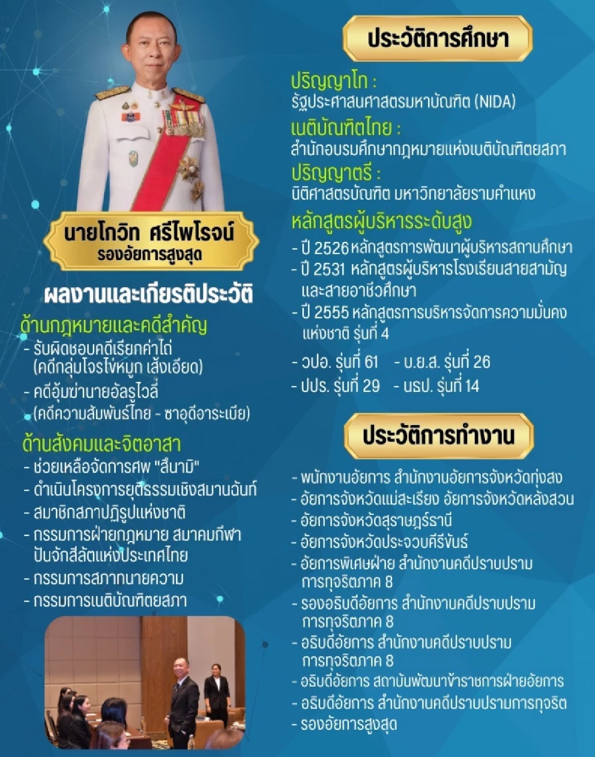 เปิดประวัติ "โกวิท ศรีไพโรจน์" อัยการสูงสุดคนที่ 21 มือทำคดีดัง "ไข่หมูก-อัลรูไวลี่"