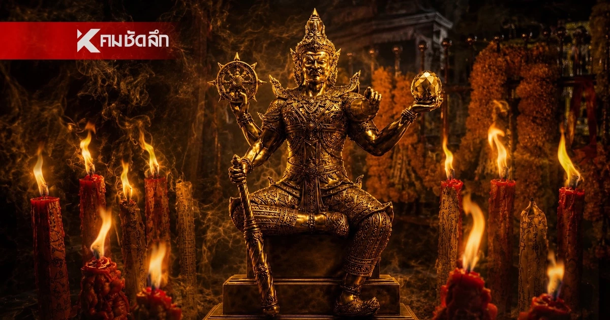 คอหวย! แห่ส่องเลขเด็ด 'สร้างท้าวเวสสุวรรณมหาสำเร็จ' วัดดอนชี