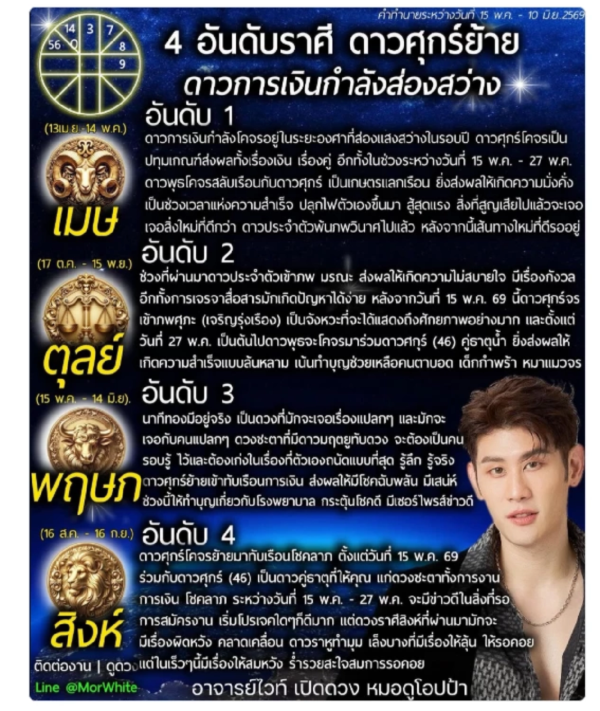 '4 ราศี' รับทรัพย์ไม่ตั้งตัว เฮลั่น! ดาวศุกร์ย้ายใหญ่ การเงิน และข่าวดีเพียบ