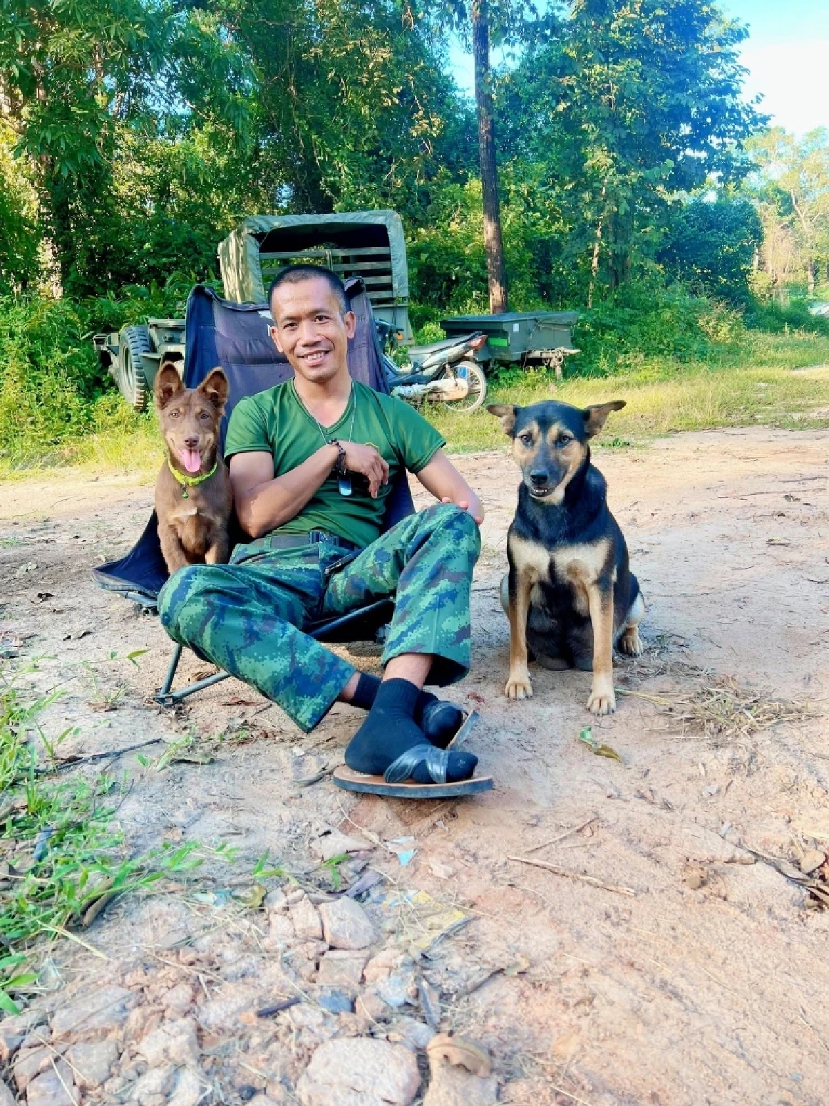 "น้องมะลิ" สุนัขคู่ใจ "จ่ามิน" วีรบุรุษแห่งภูมะเขือ เข้าฝึกปรับพื้นฐาน