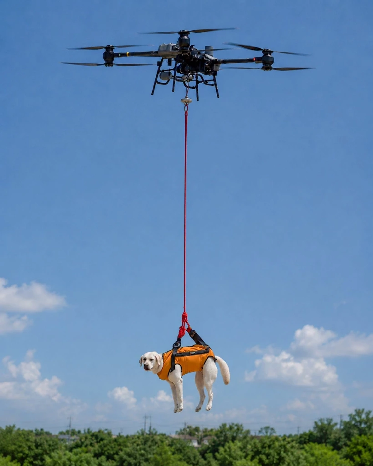 ‘K9’ สีนวล โชว์สกิลฝึกซ้อมร่วมโดรนกู้ภัย แต่ความน่ารักแย่งซีนเต็มเฟรม