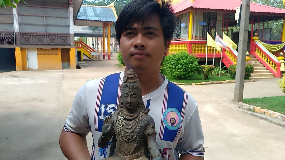 ขนลุกซู่! หนุ่ม​ตกเบ็ดได้ "พระศิวะ" จู่ๆ มืดฟ้ามัวดิน คอหวยไม่พลาดส่องเลขเด็ด
