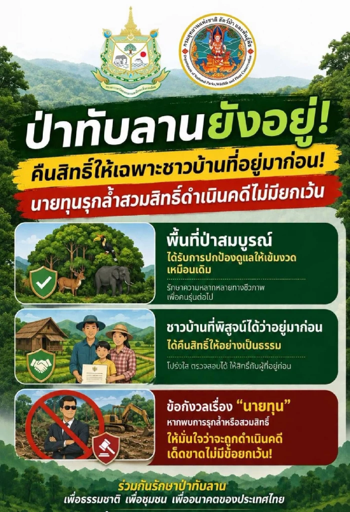 กรมอุทยานฯ ลั่น “ป่าทับลานยังอยู่” คืนสิทธิ์เฉพาะชาวบ้านตัวจริงที่อยู่มาก่อนประกาศฯ