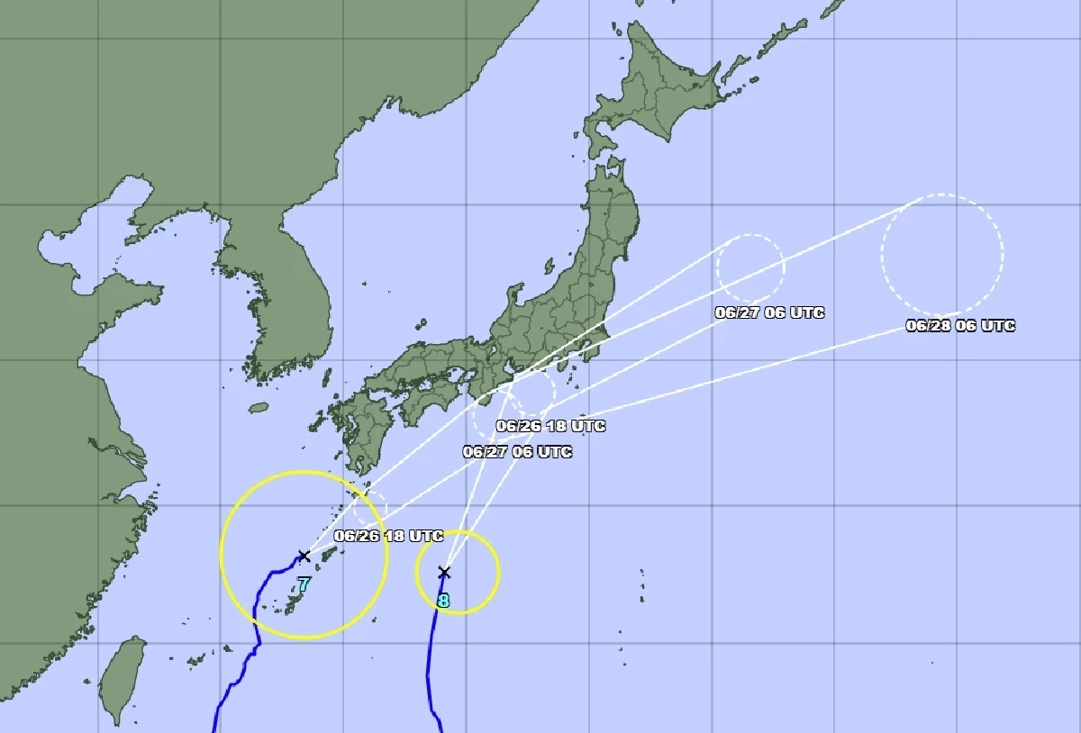 ญี่ปุ่น-ไต้หวัน วิกฤต! เจอพายุดับเบิ้ลถึง 2 ลูก ทำฝนตกหนัก เมืองจมบาดาล