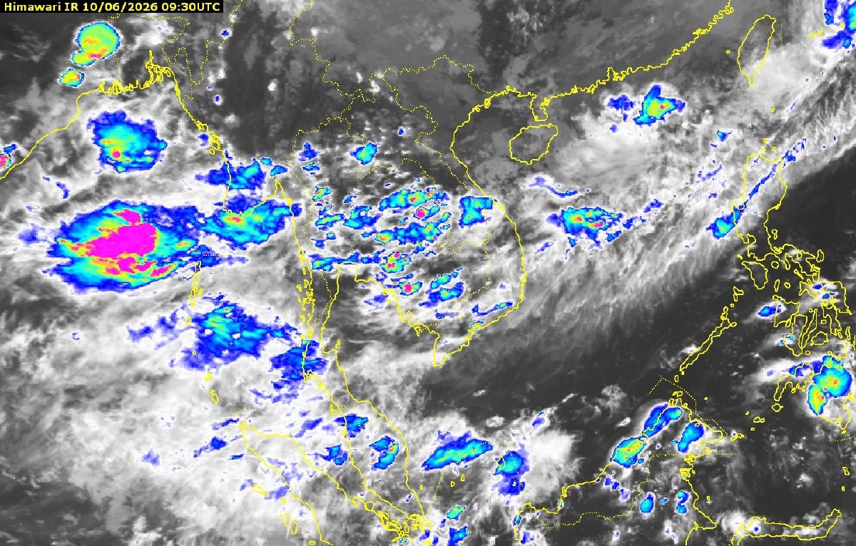 สภาพอากาศวันนี้ 10 มิ.ย. 69 เตือน "6 จังหวัด" ภาคใต้ ฝนถล่มหนัก 80%