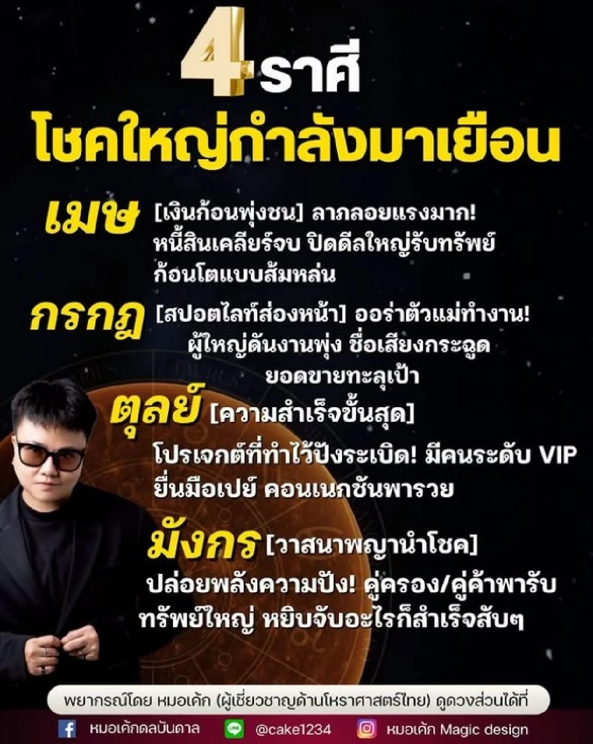 "4 ราศี" รับโชคใหญ่! เงินก้อนวิ่งเข้าใส่ วาสนาพญานำโชคมาเต็ม
