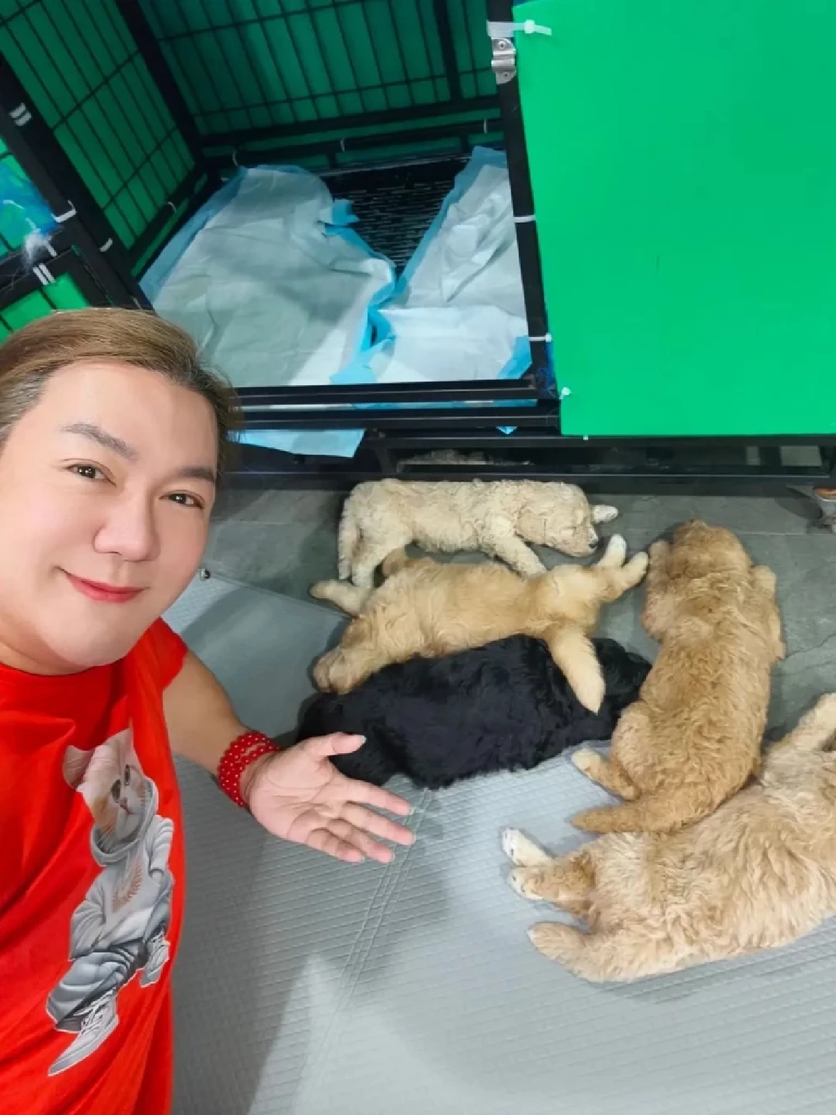 น่ารักเกินต้าน! "โก้ ธีรศักดิ์" ต้อนรับสมาชิกใหม่ แก๊งก้อนขน 5 ตัวรวด